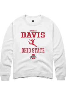 Isabelle Davis  Rally Ohio State Buckeyes Mens White NIL Sport Icon Long Sleeve Crew Sweatshirt