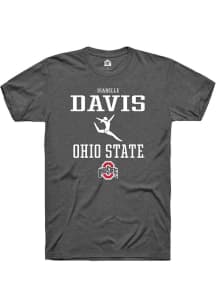 Isabelle Davis  Ohio State Buckeyes Dark Grey Rally NIL Sport Icon Short Sleeve T Shirt