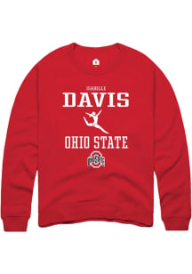 Isabelle Davis  Rally Ohio State Buckeyes Mens Red NIL Sport Icon Long Sleeve Crew Sweatshirt