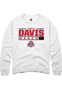 Isabelle Davis  Rally Ohio State Buckeyes Mens White NIL Stacked Box Long Sleeve Crew Sweatshirt