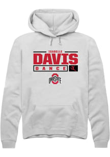 Isabelle Davis  Rally Ohio State Buckeyes Mens White NIL Stacked Box Long Sleeve Hoodie