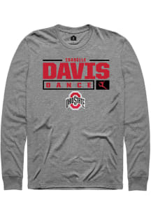 Isabelle Davis  Ohio State Buckeyes Graphite Rally NIL Stacked Box Long Sleeve T Shirt