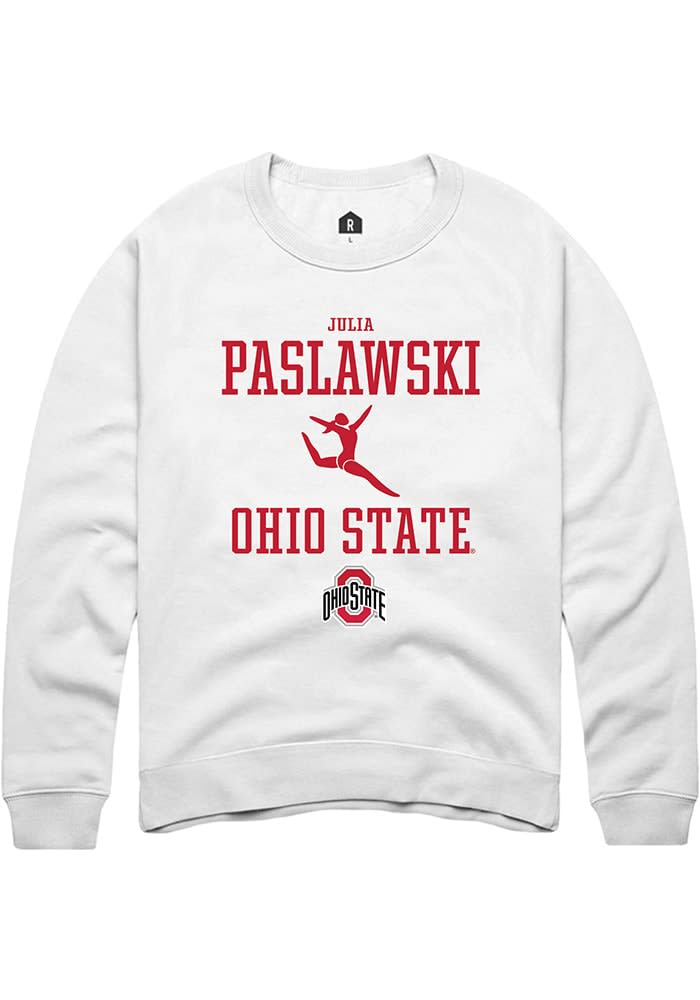 Julia Paslawski Rally Ohio State Buckeyes Mens NIL Sport Icon Long Sleeve Crew Sweatshirt