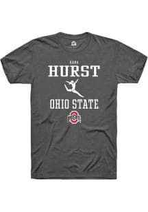 Kara Hurst Dark Grey Ohio State Buckeyes NIL Sport Icon Short Sleeve T Shirt