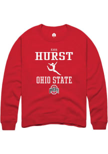 Kara Hurst Rally Mens Red Ohio State Buckeyes NIL Sport Icon Crew Sweatshirt