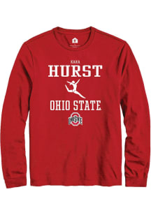 Kara Hurst Rally Mens Red Ohio State Buckeyes NIL Sport Icon Tee