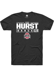 Kara Hurst Black Ohio State Buckeyes NIL Stacked Box Short Sleeve T Shirt