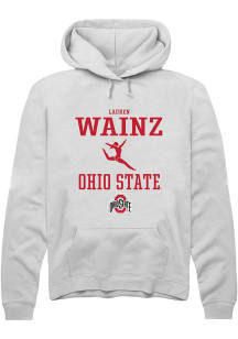 Lauren Wainz  Rally Ohio State Buckeyes Mens White NIL Sport Icon Long Sleeve Hoodie