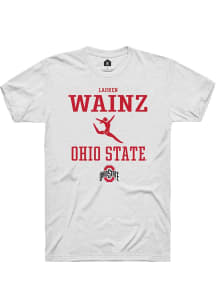 Lauren Wainz  Ohio State Buckeyes White Rally NIL Sport Icon Short Sleeve T Shirt