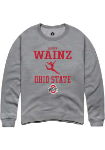 Lauren Wainz  Rally Ohio State Buckeyes Mens Graphite NIL Sport Icon Long Sleeve Crew Sweatshirt