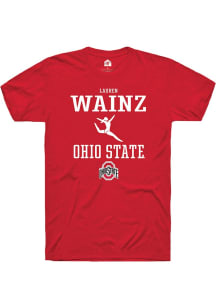 Lauren Wainz  Ohio State Buckeyes Red Rally NIL Sport Icon Short Sleeve T Shirt