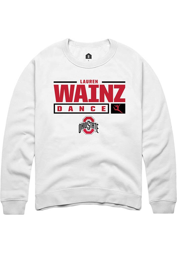 Lauren Wainz Rally Ohio State Buckeyes Mens NIL Stacked Box Long Sleeve Crew Sweatshirt