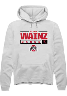 Lauren Wainz  Rally Ohio State Buckeyes Mens White NIL Stacked Box Long Sleeve Hoodie