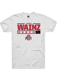 Lauren Wainz  Ohio State Buckeyes White Rally NIL Stacked Box Short Sleeve T Shirt