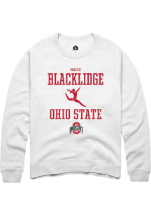 Macie Blacklidge  Rally Ohio State Buckeyes Mens White NIL Sport Icon Long Sleeve Crew Sweatshir..