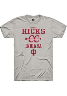 Garrett Hicks Ash Indiana Hoosiers NIL Sport Icon Short Sleeve T Shirt