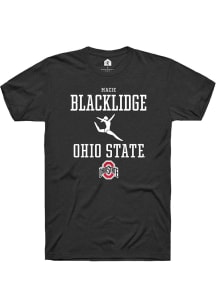 Macie Blacklidge  Ohio State Buckeyes Black Rally NIL Sport Icon Short Sleeve T Shirt