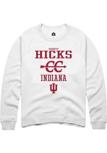 Garrett Hicks Rally Mens White Indiana Hoosiers NIL Sport Icon Crew Sweatshirt