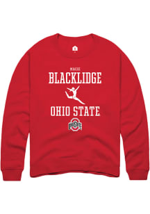 Macie Blacklidge  Rally Ohio State Buckeyes Mens Red NIL Sport Icon Long Sleeve Crew Sweatshirt