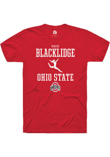 Macie Blacklidge  Ohio State Buckeyes Red Rally NIL Sport Icon Short Sleeve T Shirt