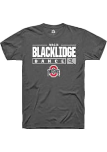 Macie Blacklidge  Ohio State Buckeyes Dark Grey Rally NIL Stacked Box Short Sleeve T Shirt