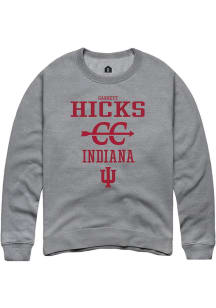 Garrett Hicks Rally Mens Graphite Indiana Hoosiers NIL Sport Icon Crew Sweatshirt