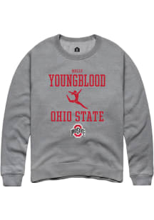 Molly Youngblood  Rally Ohio State Buckeyes Mens Graphite NIL Sport Icon Long Sleeve Crew Sweats..