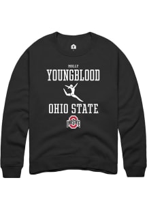 Molly Youngblood  Rally Ohio State Buckeyes Mens Black NIL Sport Icon Long Sleeve Crew Sweatshir..