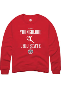 Molly Youngblood  Rally Ohio State Buckeyes Mens Red NIL Sport Icon Long Sleeve Crew Sweatshirt