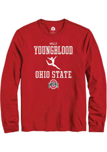 Molly Youngblood  Ohio State Buckeyes Red Rally NIL Sport Icon Long Sleeve T Shirt