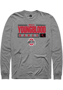 Molly Youngblood  Ohio State Buckeyes Graphite Rally NIL Stacked Box Long Sleeve T Shirt