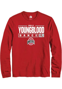 Molly Youngblood  Ohio State Buckeyes Red Rally NIL Stacked Box Long Sleeve T Shirt