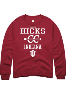 Garrett Hicks Rally Mens Red Indiana Hoosiers NIL Sport Icon Crew Sweatshirt