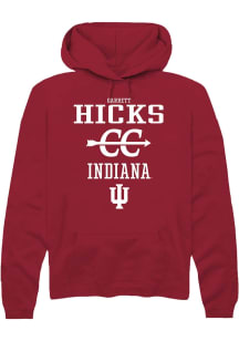 Garrett Hicks Rally Mens Red Indiana Hoosiers NIL Sport Icon Hooded Sweatshirt