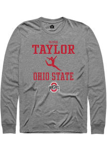 Olivia Taylor  Ohio State Buckeyes Graphite Rally NIL Sport Icon Long Sleeve T Shirt