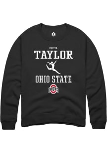 Olivia Taylor  Rally Ohio State Buckeyes Mens Black NIL Sport Icon Long Sleeve Crew Sweatshirt