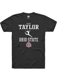 Olivia Taylor  Ohio State Buckeyes Black Rally NIL Sport Icon Short Sleeve T Shirt