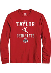 Olivia Taylor  Ohio State Buckeyes Red Rally NIL Sport Icon Long Sleeve T Shirt