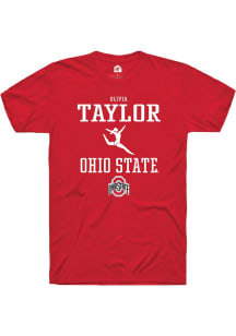 Olivia Taylor  Ohio State Buckeyes Red Rally NIL Sport Icon Short Sleeve T Shirt