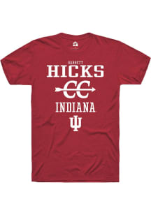 Garrett Hicks Red Indiana Hoosiers NIL Sport Icon Short Sleeve T Shirt