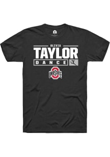 Olivia Taylor  Ohio State Buckeyes Black Rally NIL Stacked Box Short Sleeve T Shirt