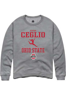 Reagan Ceglio  Rally Ohio State Buckeyes Mens Graphite NIL Sport Icon Long Sleeve Crew Sweatshir..