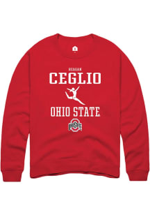 Reagan Ceglio  Rally Ohio State Buckeyes Mens Red NIL Sport Icon Long Sleeve Crew Sweatshirt