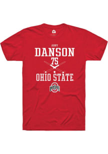 Abby Danson  Ohio State Buckeyes Red Rally NIL Sport Icon Short Sleeve T Shirt