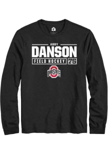 Abby Danson  Ohio State Buckeyes Black Rally NIL Stacked Box Long Sleeve T Shirt