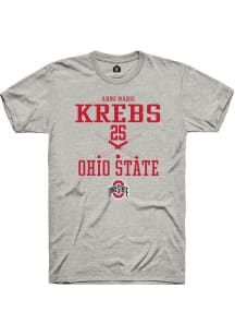 Anne Marie Krebs  Ohio State Buckeyes Ash Rally NIL Sport Icon Short Sleeve T Shirt