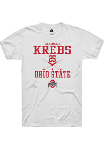 Anne Marie Krebs  Ohio State Buckeyes White Rally NIL Sport Icon Short Sleeve T Shirt