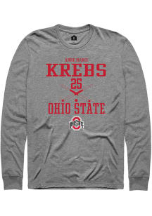 Anne Marie Krebs  Ohio State Buckeyes Graphite Rally NIL Sport Icon Long Sleeve T Shirt