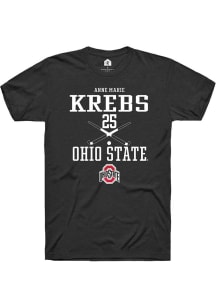 Anne Marie Krebs  Ohio State Buckeyes Black Rally NIL Sport Icon Short Sleeve T Shirt