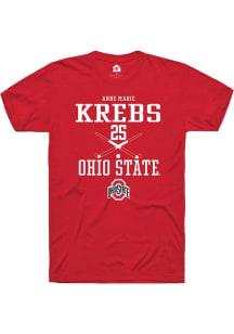 Anne Marie Krebs  Ohio State Buckeyes Red Rally NIL Sport Icon Short Sleeve T Shirt